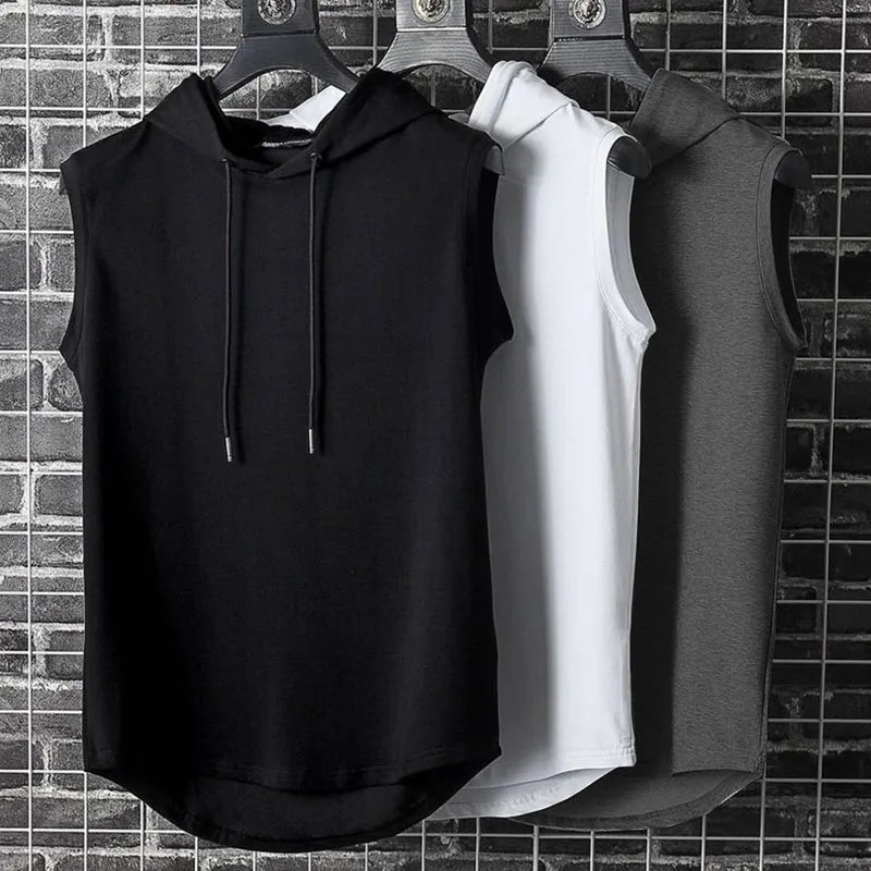 Sleeveless Fitness Hoodie Top