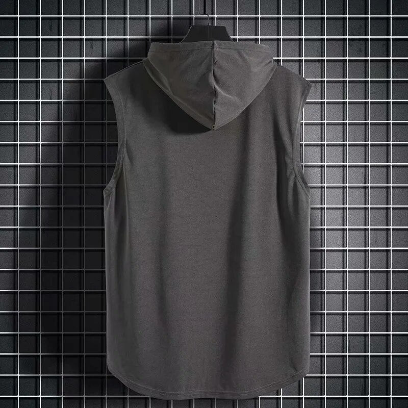 Sleeveless Fitness Hoodie Top